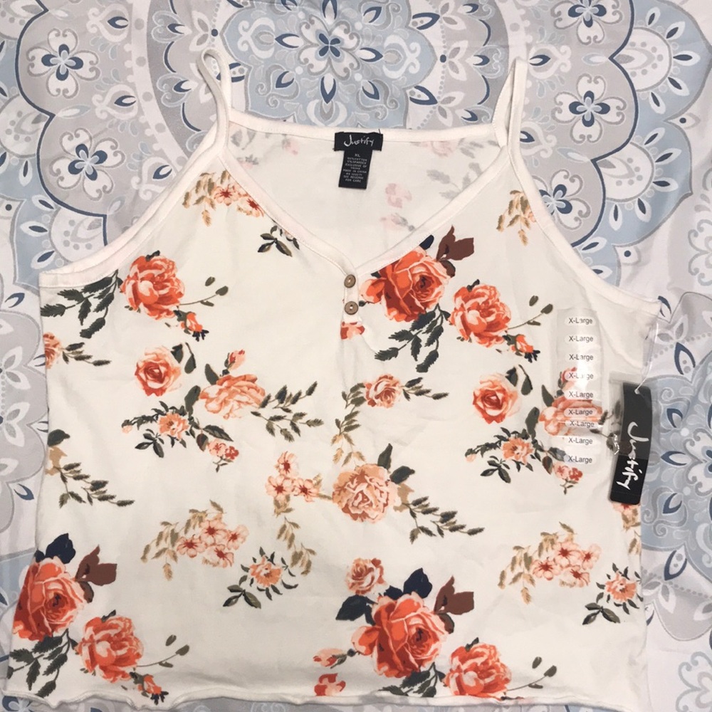 Justify Cropped Floral Tank